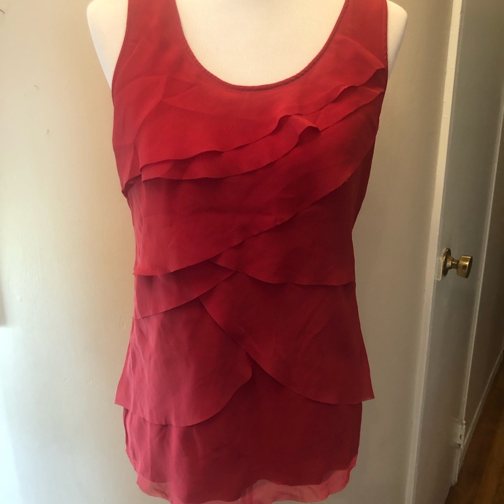 Ann Taylor Loft red ruffle top